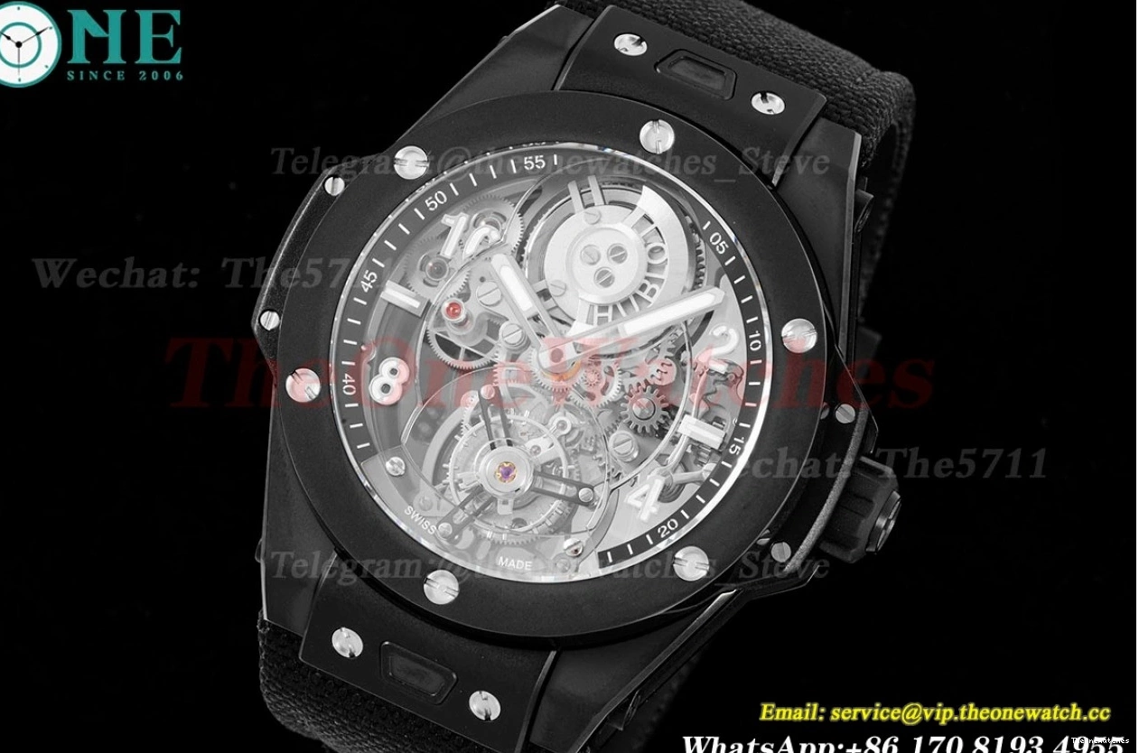 Ceramic HW6035 HBF Bang Unico Tourbillon Big 45mm Black NY 0208